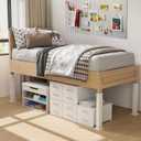 BOLUO Stackable Storage Drawers Closet Organizers and Storage Fabric White 2 Drawer Dresser for Bedroom Modern