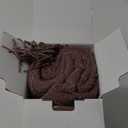 BOURINA Dark Lavender Throw Blanket 50x60 Inches Throw Textured Solid Soft Sofa Couch Decorative Knitted Blanket