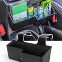 Savadicar JK Center Console Hanging Storage Box, Armrest Organizer Tray for 2011-2018 Jeep Wrangler JK JKU 2/4 Door, Interior Accessories, Patented Design, Black, 1 PCs