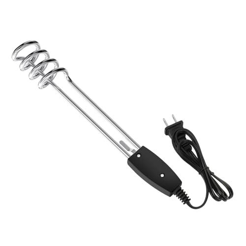 1000W-110V Immersion Water Heater,Water Heater Electric,10in Portable Electric Immersion Element,Calentador de Agua Electrico Boiler Element Heating Coil Fit Camping Pool Bathtub Bucket Heater