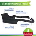 Four Paws Walk-About Quick-Fit Adjustable Dog Muzzle for Small Dogs, Washable & Breathable, Black, 1 Count