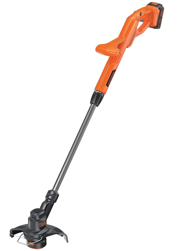 BLACK+DECKER 20V MAX String Trimmer Edger Cordless, 10-Inch Electric Weed Wacker with Automatic Feed Spool Kit (LST201)