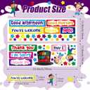 Cinrobiye Classroom Decorations Poster Stickers, Magic Words Posters Window Door Clings Decorations Stickers for Teachers, Bulletin Board and Wall Decor for Preschool Elementary Middle School
