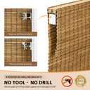 LazBlinds No Tools No Drill Cordless Bamboo Roman Shades, Light Filtering Window Treatment, Roll Up Bamboo Blinds for Windows 27'' W x 48'' H, Eastfield Teak
