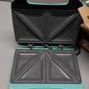 GreenLife Pro Electric Panini Press Grill and Sandwich Maker, Healthy Ceramic Nonstick Plates,Easy Indicator Light, PFAS-Free, Turquoise