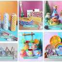 BTMIEY 500g Glue Down Irregular Tiny Mosaic Tile Hobbies Children Handmade Crystal Craft for Bathroom Kitchen Home Decoration DIY Art Projects,0.4X0.4 Inch(Mixed Color Series)