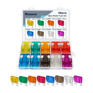 30 Pcs Maxi Fuses Assortment Kit - 32V Blade Automotive Fuse for Auto, Car, Truck, RV (20A, 30A, 40A, 50A, 60A, 70A, 80A, 100A)