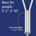 Medline Aluminum Crutches for Kids, Adults & Seniors, Walking Aid, 300 LB Weight Capacity ,1 Pair,(Medium Fitting 5'2" - 5'10")