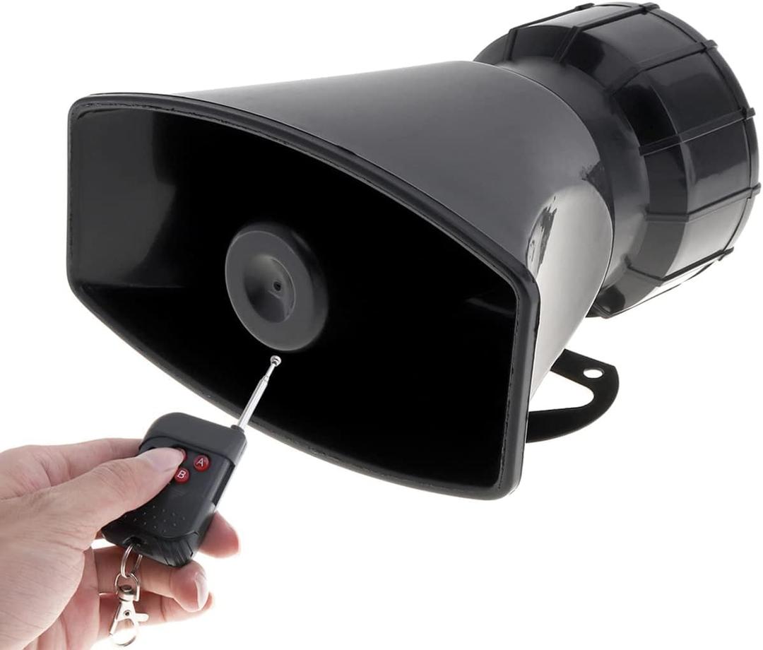 7 Sounds Loud Car Warning Alarm Police Fire Siren Horn Speaker with Remote Controller 12V 100W, Siren for Car Black 7 Sounds Loud Car Warning Alarm Police Fire Siren Horn Speaker with Remote Controller 12V 100W, Siren for Car Black