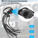 39886 Winch Remote Control Female Socket Wiring Connector Harness Kit Compatible with Badland 5000 12000 Winches, 5 Wire Pin Applications (12V)