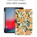 Floral Case for iPad 9th Generation 8th 7th Gen 10.2 inch Case Flower Pattern Cute Slim Leather Folio Smart Cover with Pencil Holder Auto Sleep/Wake, Color A