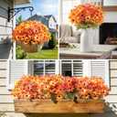 6 Bundles Artificial Flowers for Outdoors Indoor Decor, Vintage Silk Flowers Realistic UV Resistant Fake Flowers Faux Plants for Garden Patio Porch Box Home Decor (Mixed Color)