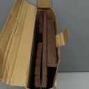 GEHE Bamboo Sofa Arm Tray, Foldable Couch Arm Tray Side Table, Anti-Falling Armrest Tables Cup Holder for Snacks, Drinks, Beers, Phone, Control, Flexible and Portable, Anti-Slip Bottom (Brown)