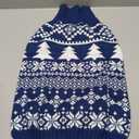 Christmas Dog Sweaters for Small Medium Large Dogs and Cats,Pet Soft Warm Holiday Outfit Girl & Boy,Pup Winter Clothes Turtleneck Double Knitting Collar for Outdoors Playing (Blue,X-Large)