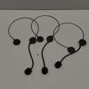 Zhanmai 4 Pcs Black Microphone Headset Headpiece 90's Costume Prop Headset Hippie Halloween Costume Accessories Makeup Props for Party Supplies