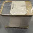 CIEOVO 2 Pack Airtight Dog Food Storage Container, 10Lbs Clear Pet Dog Food Storage Bin with Measuring Scoops for Rice Grain Pet Dog Cat Bird Dog Treat Storage Food Fresh