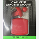 Car Vent Magnet Mount Fits All Phones Red Pack 3