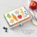 Itzy Ritzy Divided Snack Box – BPA-Free Travel Snack Container with 6 Compartments and Snap-Tight Lid – Convenient Food Storage for Car Rides, Daycare, and On-the-Go