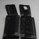 Harrison Howard Loose-Fitting Horse Fly Boots UV-Protective, Durable Fine Mesh Leggins with Reflective Strips (Set of 4) (Medium, Black)