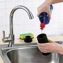 Dish Soap Dispenser for Kitchen, Silicone Squeeze Bottle for Dish Detergent (Black)