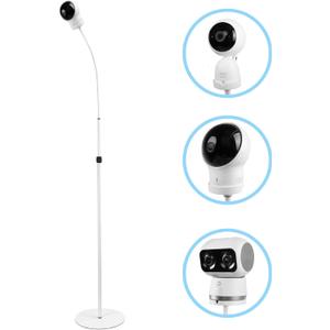 Adjustable Universal Baby Monitor Floor Stand Holder Mount Compatible with eufy 720P Video/eufy Security SpaceView/eufy Spaceview S Baby MonitorWhite