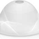 Huquary Lamp Glass Shades for Floor Lamp Elegant Cover Light Fixture Shade Light Fixture Replacement, Set Of 2 (9.5 x 4.2 x 1.63 Inch,Stylish White)