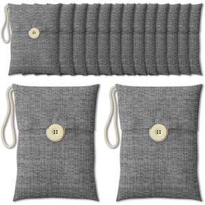 Charcoal bags Odor Absorber Activated Bamboo Charcoal Air Purifying Bag for Home Odor Eliminator Car Air Freshener for Closet Deodorizer Shoe Room Basement Litter Box Pet safe Bag 15 Packs 100g