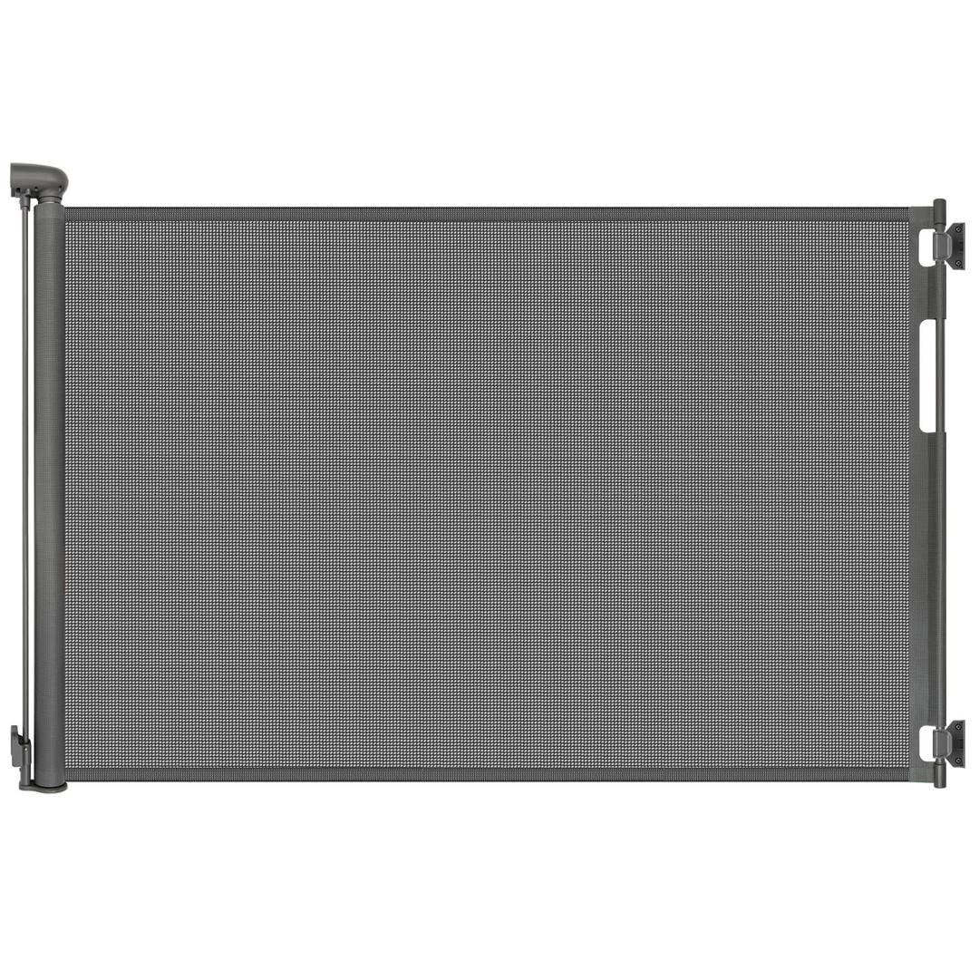 70 Inch Wide Retractable Baby Gate for Doorways, Extra Long Dog Gate Indoor Pet Gate Retractable Gate Outdoor Gates for Decks, Extra Long Baby Gates for Large Openings, Gray