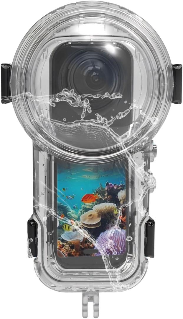 Fotoleey Waterproof Case for Insta360 X5  60m Dive Housing, with Carry Pouch & Anti-Fog Inserts  for Snorkeling, Swimming, Surfing  Shockproof, Leakproof Protection Fotoleey Waterproof Case for Insta360 X5  60m Dive Housing, with Carry Pouch & Anti-Fog Inserts  for Snorkeling, Swimming, Surfing  Shockproof, Leakproof Protection