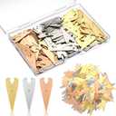 180 Pieces Metal BookDarts Bookmarks Bulk Mini Tin Brass Book Line Marker Mixed Page Marker Clips for Reading Readers Book Lovers Men Women, 3 Colors