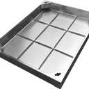 24x16in Invisible Stainless Steel Manhole Cover and Frame, Recessed Rectangular Stainless Steel Septic Tank Lid and Base, Embedded Metal Inspection Cover for Yard, Driveway, Pavement