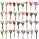 36 Pack Mini Dried Flowers for Vase Wedding Various Mini Bouquet Dried Small Wildflowers Natural Flowers Bulk for Crafts DIY Decor (36, Multicolor)