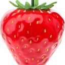 Woration 13inch Artificial Large Red Strawberry Oversize Fake Fruit Simulation Decoration for Home Kitchen Table Party Festivals Christmas Display