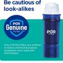 PUR Plus 7-Cup Water Filter Pitcher for Fridge, Cleaner, Great-tasting Water, Dishwasher Safe, Powerful Filtration, Change Light Indicator, LockFit Cap Design, White