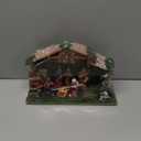 Nativity Sets for Christmas Indoor with LED Light The Real Life Naticity Scene 10-Piece Christmas Nativity Set with Resin Nativity Figures and Wooden Stable