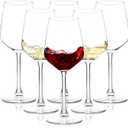 Wine Glasses Set of 6, 12oz Clear Red/White Wine Glasses, Long Stem Glasses for Party, Wedding and Home