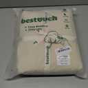 BESTOUCH Sheet Set 100% Washed Cotton Linen Feel Super Soft Comfortable Chic Lightweight 4 Pcs Home Bedding Set Solid Almond Milk Grey Queen