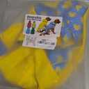 Kimee Dog Raincoat Reversible, Single Side Slicker Poncho Adjustable Waterproof Dog Rain Jacket with Leash Hole/Reflective Stripe Hooded Snowproof Windproof Clothes for Small to 3X-Large Dogs, L