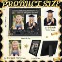 Wenqik Then and Now Graduation Picture Frame Double 5x7 Photo Frame Class of 2026 Graduation Gifts for Son Daughter High School College Graduates Wooden Photoframe Graduate Keepsake(Silver,Classic)
