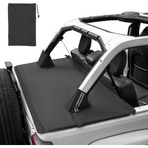 JOYTUTUS Tonneau Cover for Wrangler JLU 4 Door 2018-2026 | Trunk Cargo Cover with Suction Cups No Adhesive, Waterproof, UV & Dust Protection, Easy Install & Remove