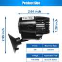2 x DaToo 800GPH Mini Aquarium Circulation Pump Ultra-quiet Fish Tank Wave Maker With Suction Cup 360 Degree Rotatable Aquarium Power Head Submersible Water Pump For Freshwater And Saltwater