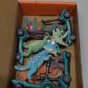 DINOBROS Dinosaur Scooter Toys Pull Back Cars Mini Finger Kick Scooters Boy Toy Age 3 4 5 6, Dino Gift Sets for Kids 4-Pack