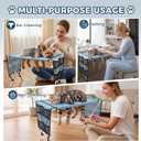 Foldable Pet Grooming Hammock for Small Dogs & Cats with Stand, Up to 25 Lb, 13.5"L x 23"W x 15.5"Th