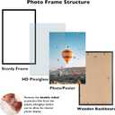 JCJMY 14x24 Picture Frame Black for Poster Photo Picture, Horizontal and Vertical Formats for Wall Hanging, 14 x 24 Wall Gallery Poster Photo Frame for 14 by 24 Photos Posters, Black