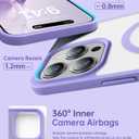 Magnetic for iPhone 13 Pro Max Case [Compatible with MagSafe] [10FT Military Grade Drop Tested] Slim Translucent Matte Case for iPhone 13 Pro Max Phone Case, Light Purple(6.7")