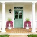Hrobek Artificial Fake Hanging Flowers with Faux Fern Plants for Outdoor