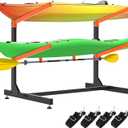 Kayak Storage Rack, Freestanding Kayak Racks for Garage, Heavy Duty Adjustable Kayak Stand Indoor Outdoor Storage Rack for Kayaks, Canoes, Surfboard & Paddleboard