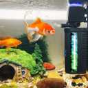 Aquarium Filter for 10-45 Gallon Tank, U-V Fish Tank Green Clean Machine Submersible Powerful Pump Canister Filter 158GPH for Pond Turtle Tank Saltwater Freshwater Crystal Clear Green Killing