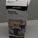 Cooking Utensils Set- 35 PCs Kitchen Utensils with Grater,Tongs, Spoon Spatula &Turner Made of Heat Resistant Food Grade Silicone and Wooden Handles Kitchen Gadgets Tools Set for Nonstick Cookware (Black)