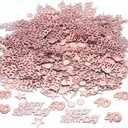 YouU Happy Birthday Party Table Confetti - Twinkle Stars Foil Metallic Sequins Confetti and Special Events Table Scatters Decorations Confetti Decorations about 700pcs（Rose gold） (40 years old)